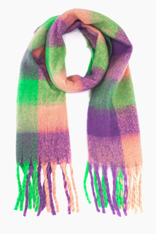 Blanket scarf - checked