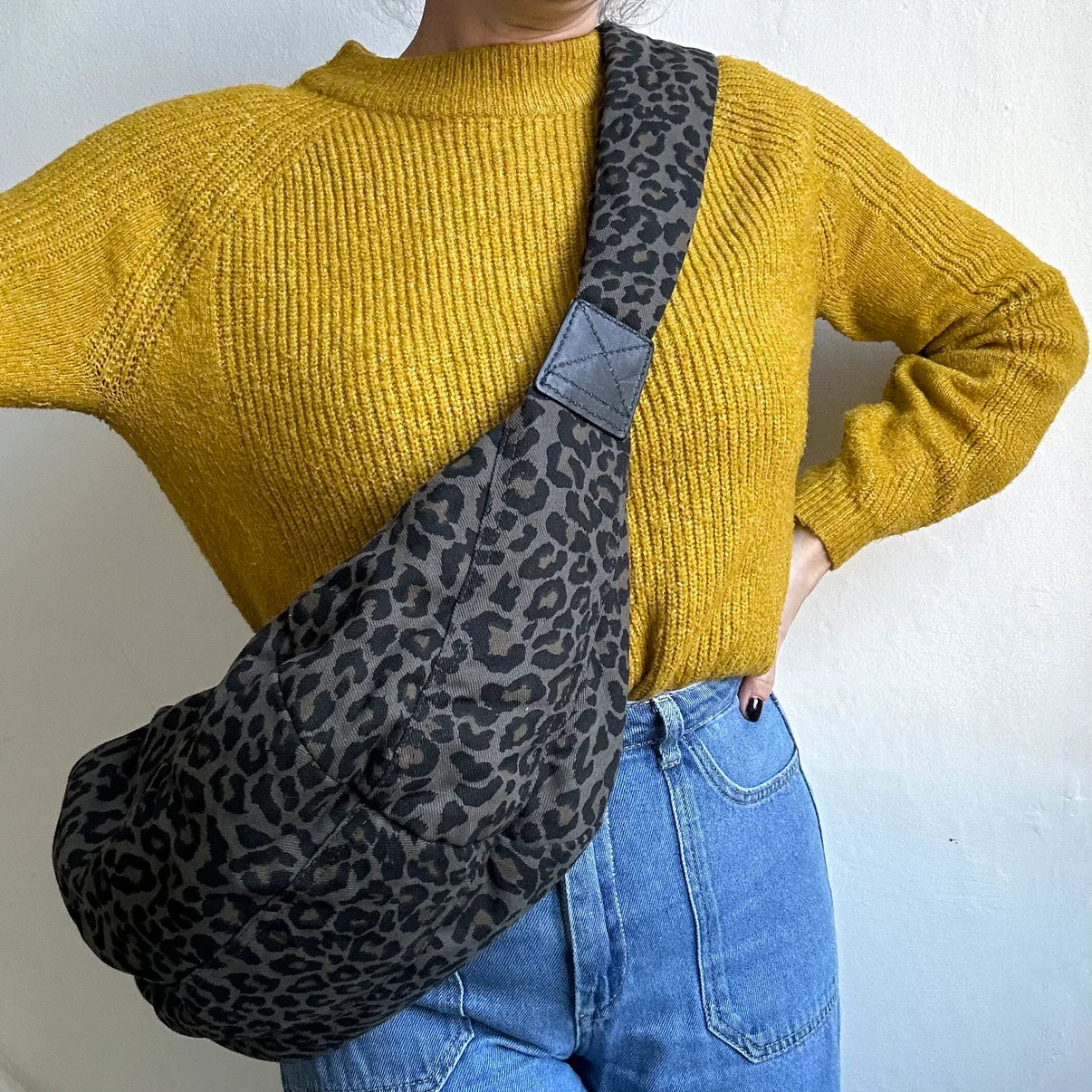 Cross body/sling bag- Leopard - large