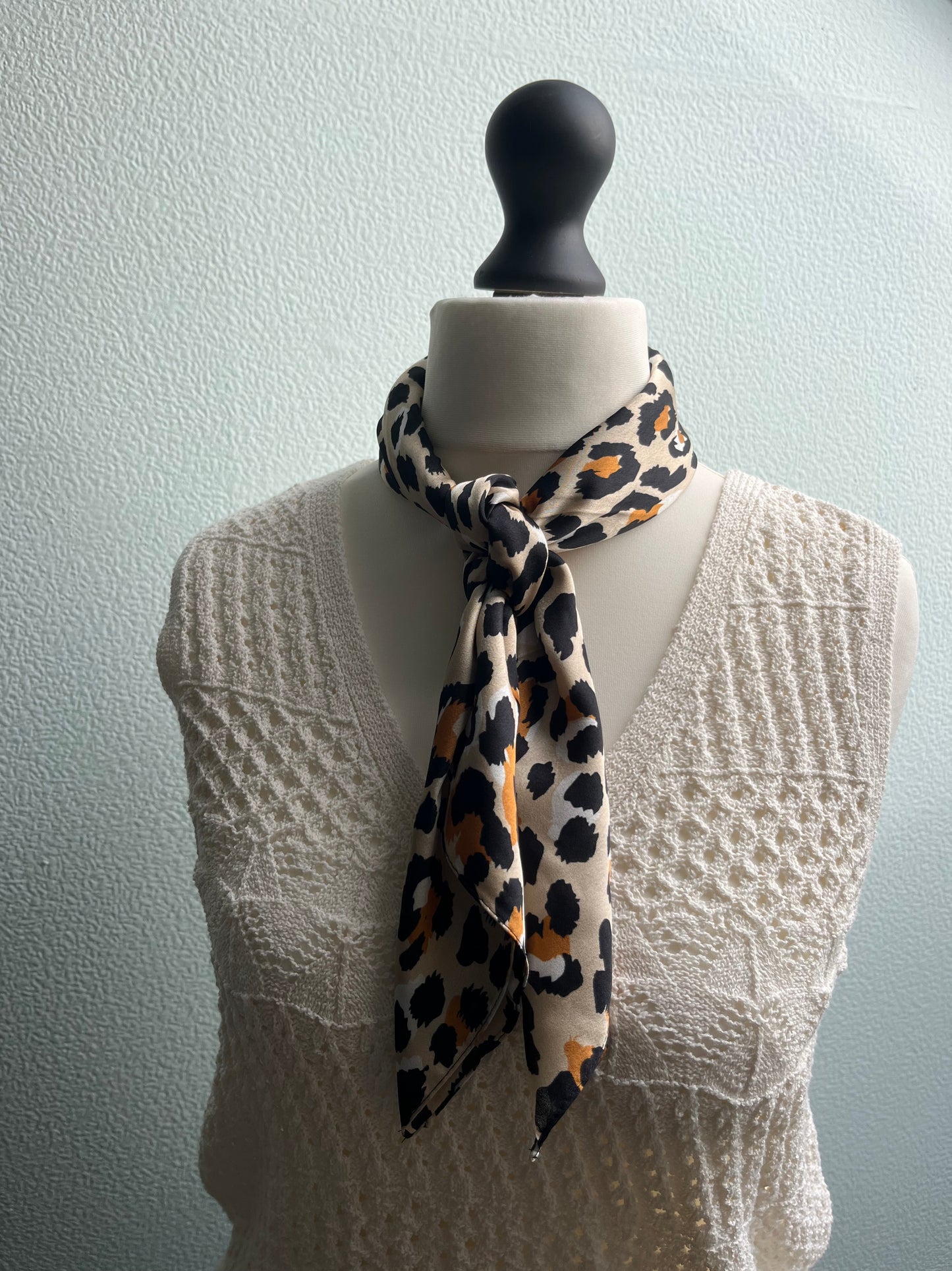 Faux Silk Small Square Scarf