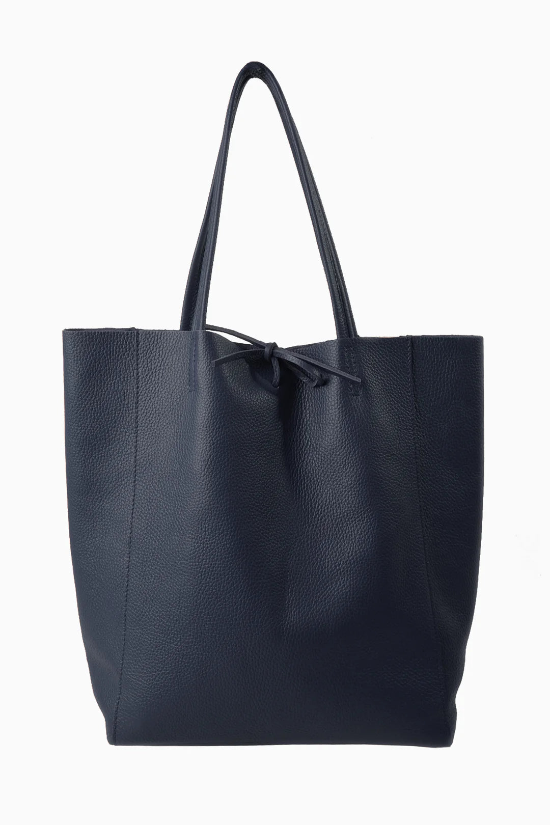 Leather tote bag