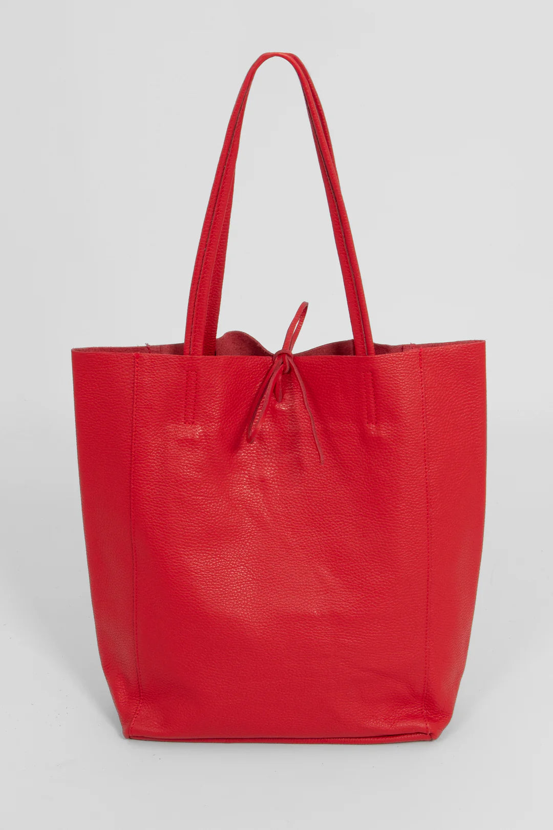 Leather tote bag