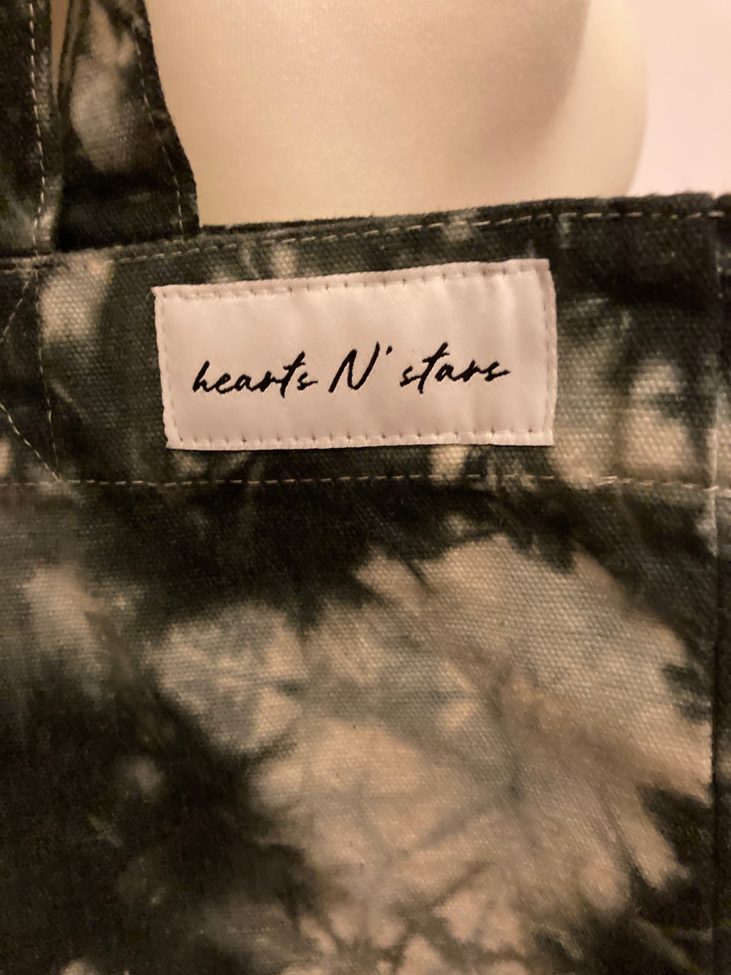 Black, white and grey tone Tie Dye Tote