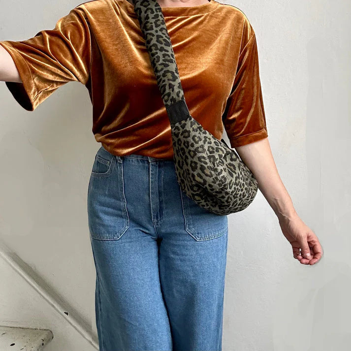 Cross body /Sling bag-  leopard -small