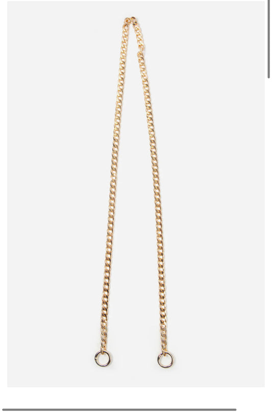 Gold chain bag strap