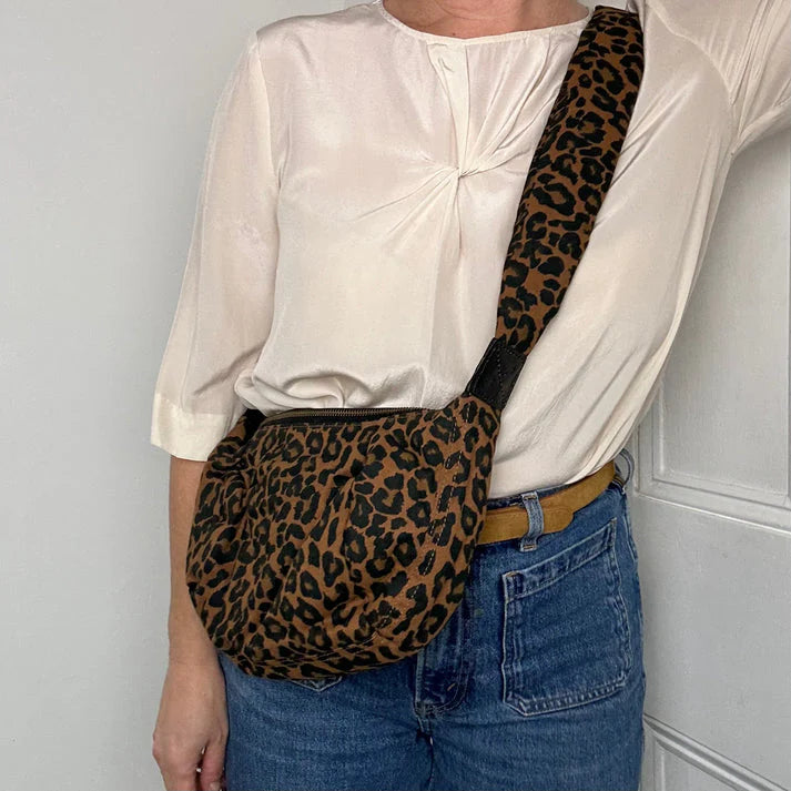 Cross body /Sling bag-  leopard -small