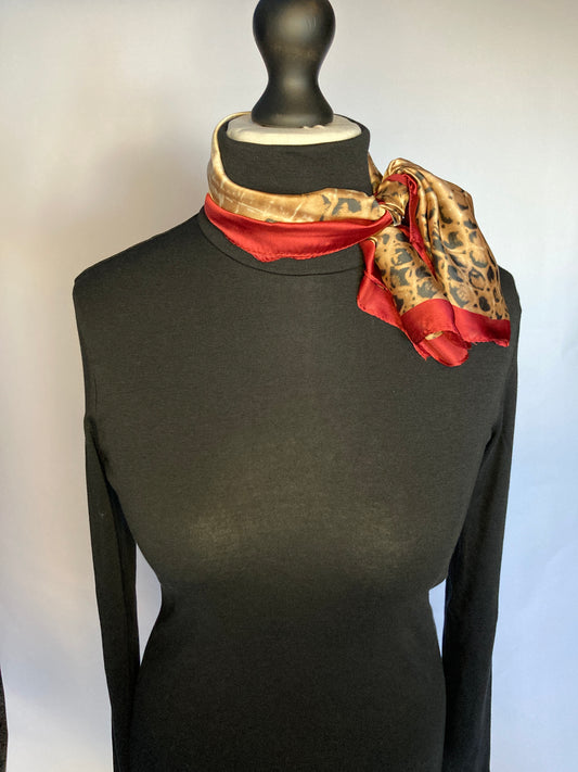 Faux Silk Small Square Scarf